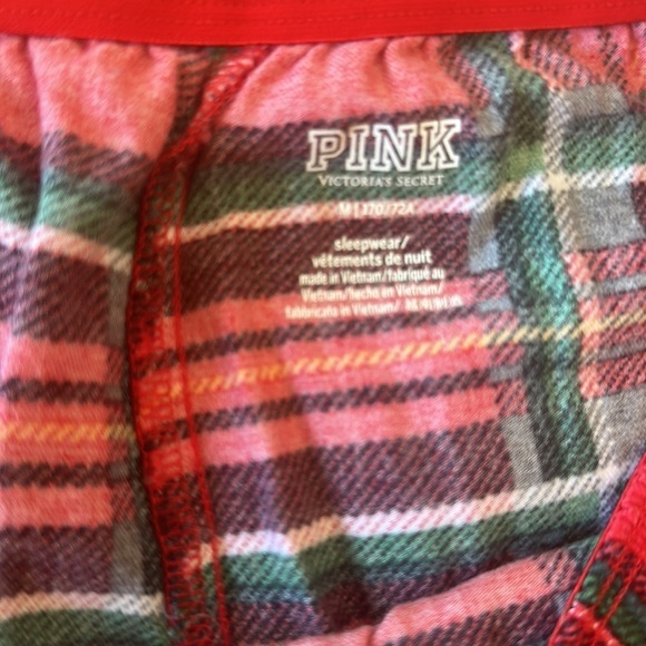Pink FLANNEL BOXY PAJAMA SHORTS - Picture 2 of 3
